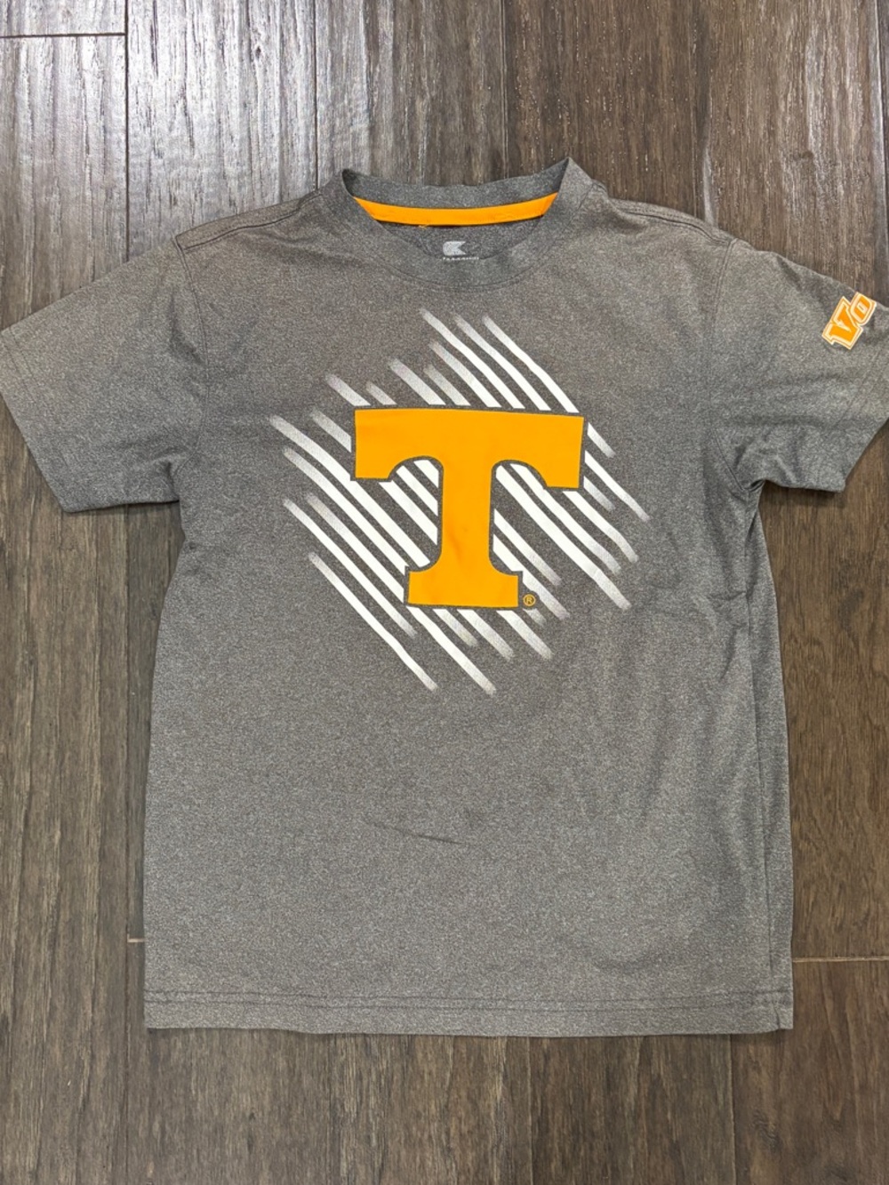 Youth Gray Tennessee Volunteers Tee with Orange 'T' Logo Youth Small